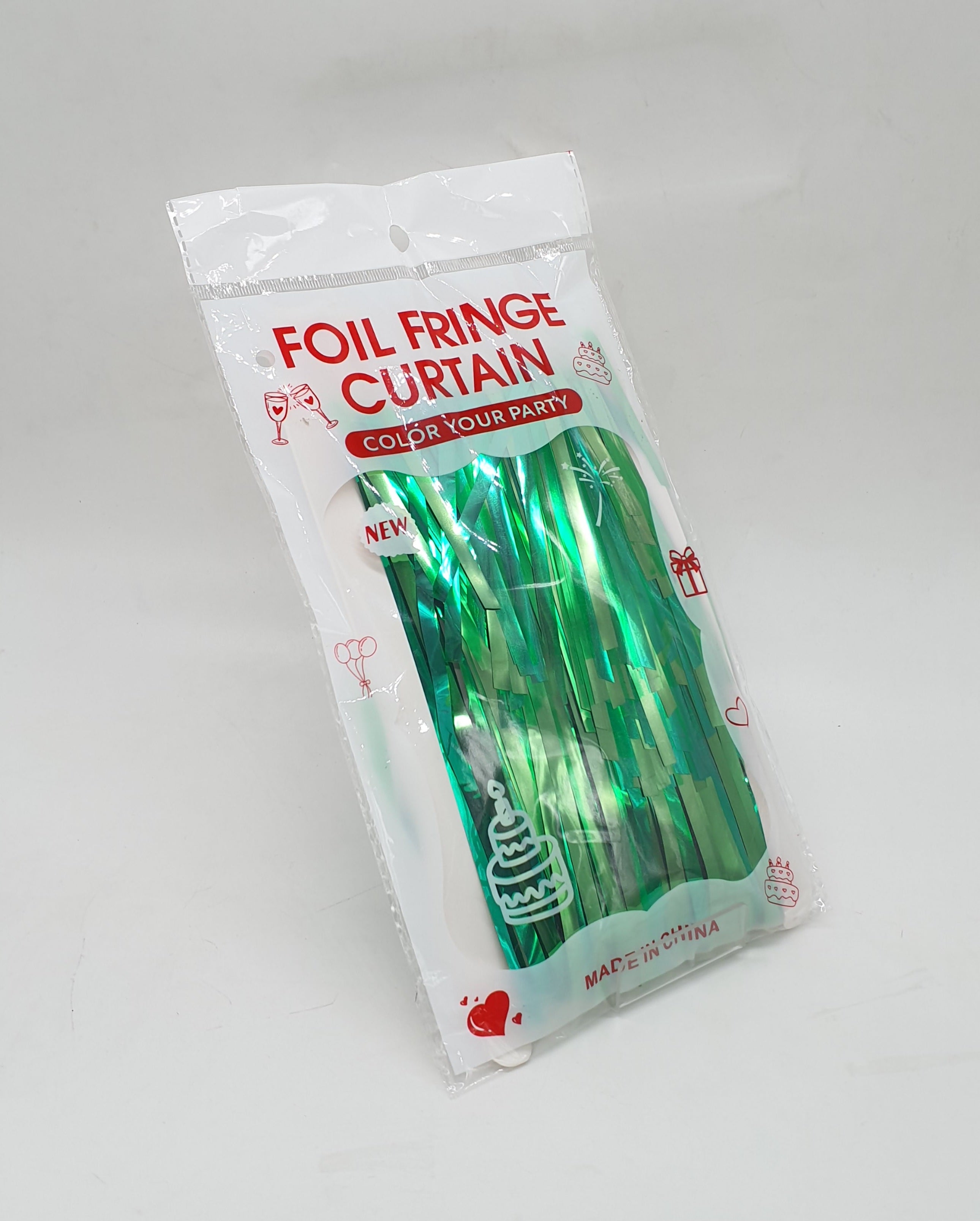 Green Foil Fringe Curtain