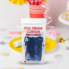 Navy Blue Foil Fringe Curtain Backdrop Navy Blue Foil Fringe Curtain Backdrop