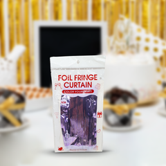 Royal Purple Foil Fringe Curtain Backdrop