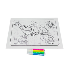 Colorful Creatures Jigsaw with Markers