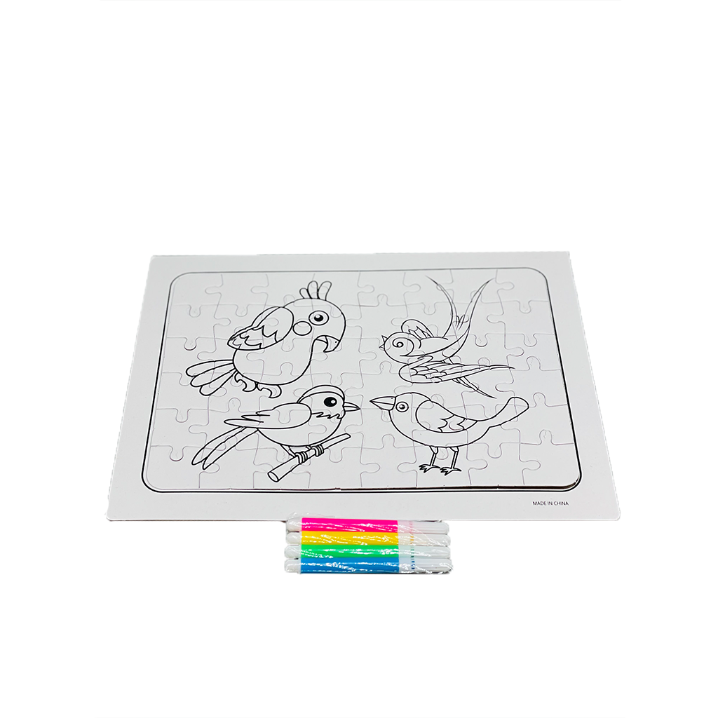 Birdy Blissful Jigsaw With Markers