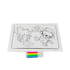 Color Splash Jigsaw Kit with markers