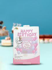 Pink Happy Birthday Letters Balloon