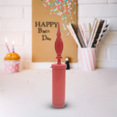 Pink Hand-held Plastic Balloon Pump