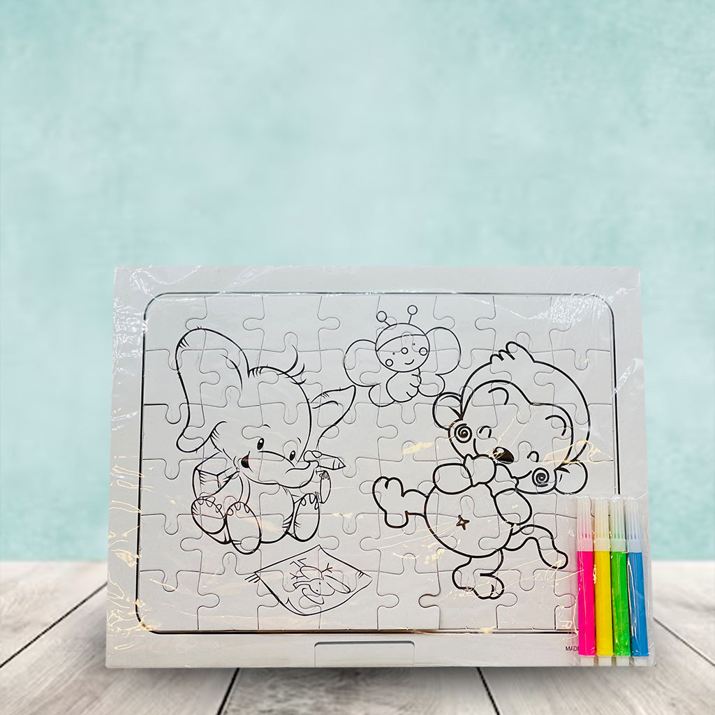 Color Splash Jigsaw Kit with markers